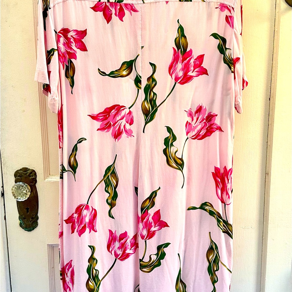 MONDI True Vintage Collectible Pink Tropical Print Shirtdress. Rare. Cotton (M) - Picture 4 of 13